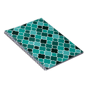 Moroccan pattern spiral notebook