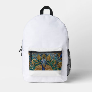 Moroccan Peacock Zellige backpack