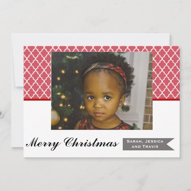 Moroccan Photo Christmas Card (Front)