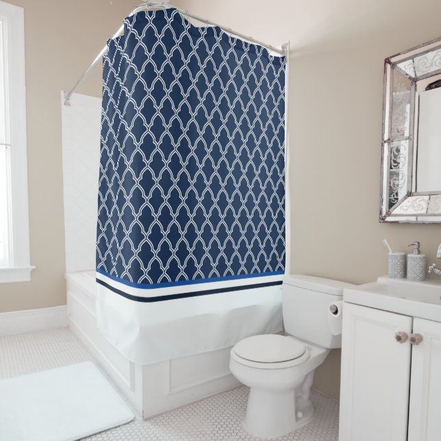 Moroccan Print Shower Curtain (In Situ)