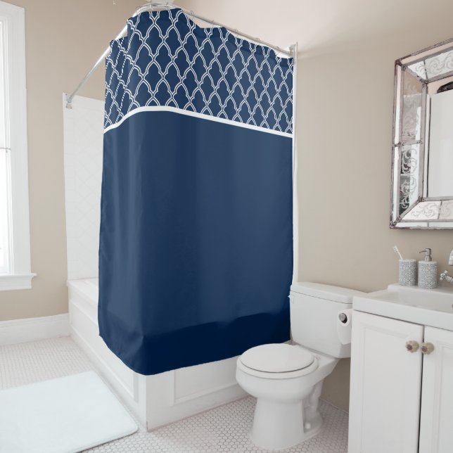 Moroccan Print Shower Curtain (In Situ)