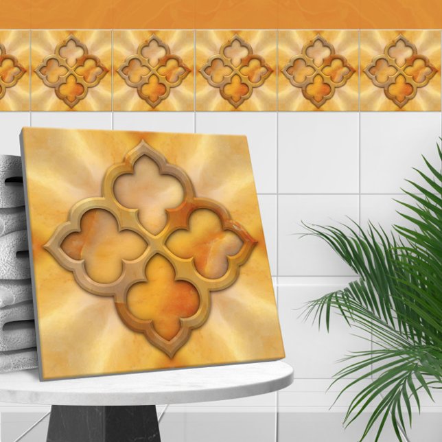 Moroccan Quatrefoil Carnelian Tile (Creator Uploaded)
