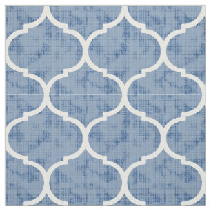 Moroccan Quatrefoil Tile Pattern Home Decor Fabric