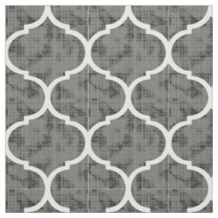 Moroccan Quatrefoil Tile Pattern Home Decor Fabric