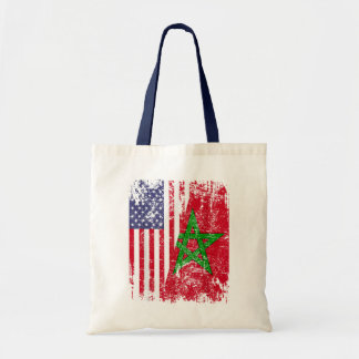MOROCCAN ROOTS | Half American Flag | MOROCCO FLAG Tote Bag
