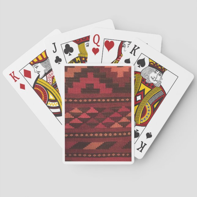 Moroccan RUG image, SOUTHWESTERN STYLE Playing Cards (Back)