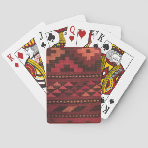 Moroccan Rug Playing Cards, Maroon tones Cards