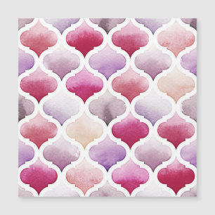 Moroccan Rug: Watercolor Tangier Pattern.