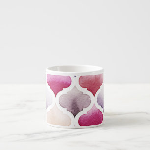 Moroccan Rug: Watercolor Tangier Pattern. Espresso Cup