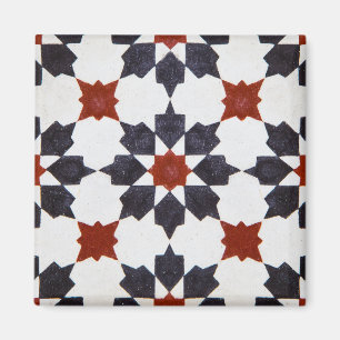 Moroccan Star Shape Tile Pattern Magnet