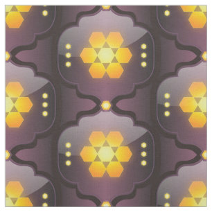 Moroccan style geometric print fabric