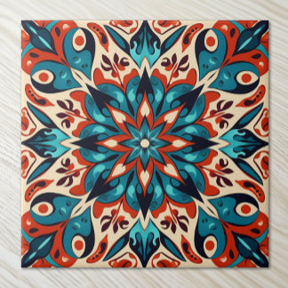 Moroccan Style Mandala Mediterranean Tile