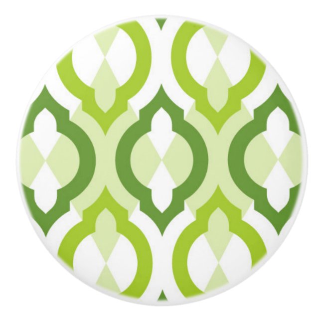 Moroccan Style Pattern Ceramic Knob (Front)