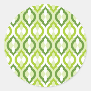 Moroccan Style Pattern Classic Round Sticker