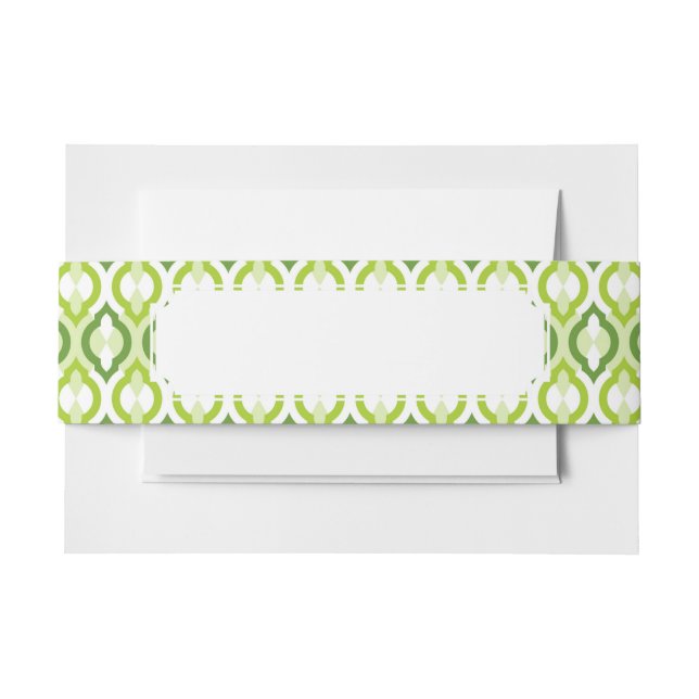 Moroccan Style Pattern Invitation Belly Band (Front Example)