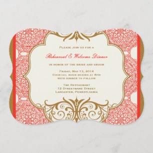 Moroccan Themed Rehearsal Dinner Invitation