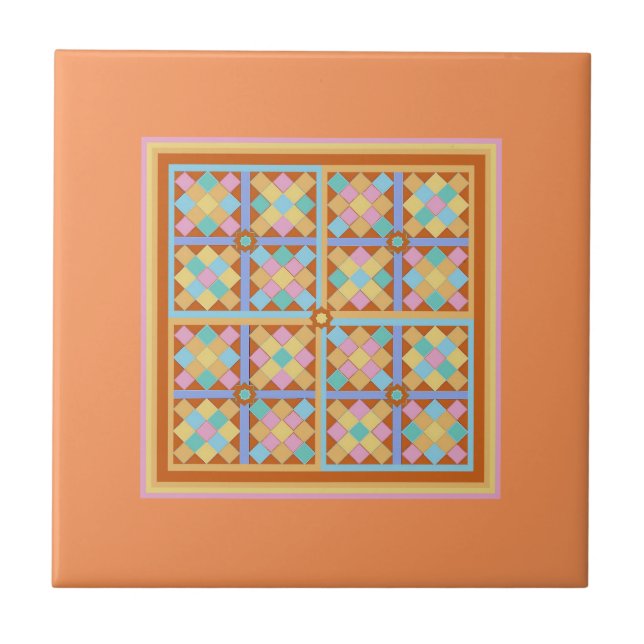 Moroccan tile blocks in square formation (Front)