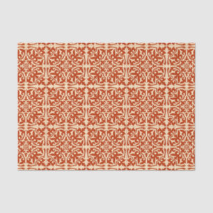 Moroccan tile - coral orange and peach tissue paper