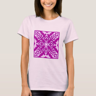 Moroccan tile - deep orchid and pink T-Shirt
