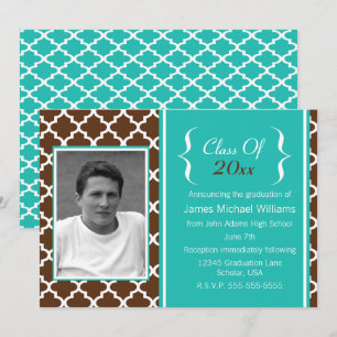 Moroccan Tile Graduation Photo Announcement
