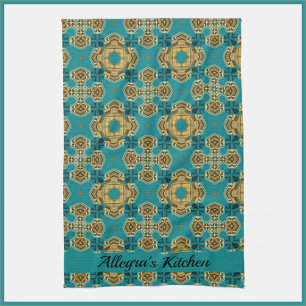Moroccan Tile Inspired  Tea Towel