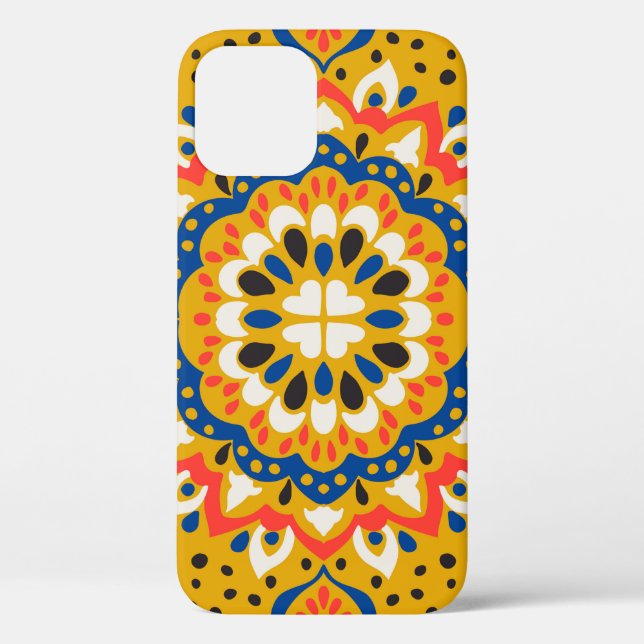 Moroccan tile mosaic illustration pattern Case-Mate iPhone case (Back)