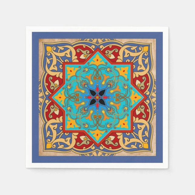 Moroccan Tile Party Napkins (Front)