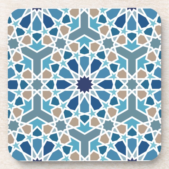 Moroccan Tile Pattern Coaster (Front)