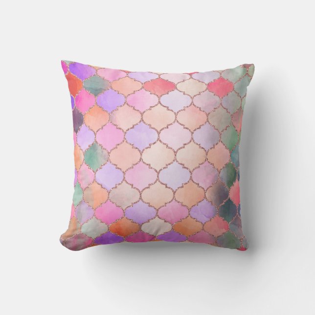 Moroccan Tile Pattern Cushion (Front)