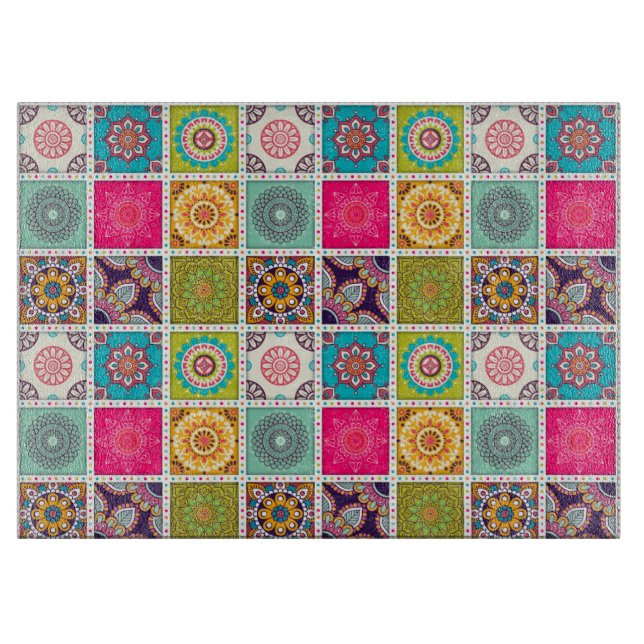 Moroccan Tile Pattern Cutting Board (Front)