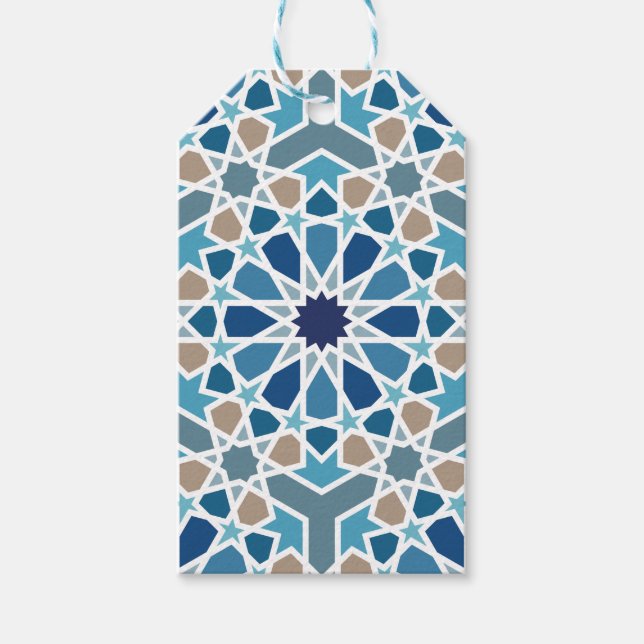 Moroccan Tile Pattern Gift Tags (Front)