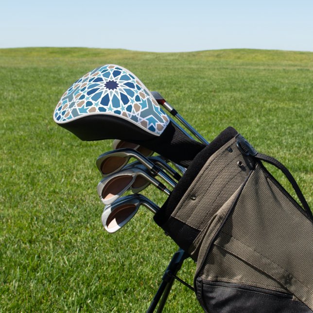 Moroccan Tile Pattern Golf Head Cover (In Situ)
