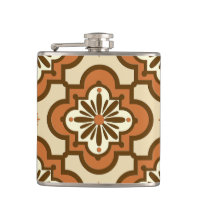 Moroccan tile pattern - Rust and Tan