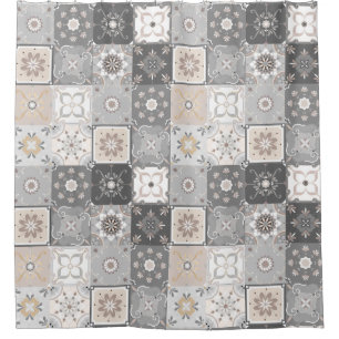 Moroccan Tile Pattern Shower Curtain