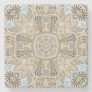 Moroccan Tile Pattern Stone Coaster