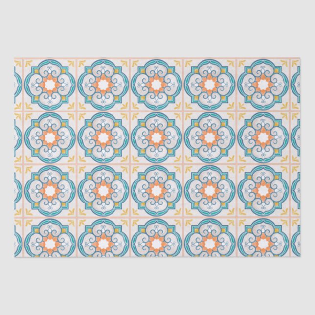 Moroccan Tile Pattern  Tissue Paper (Front)