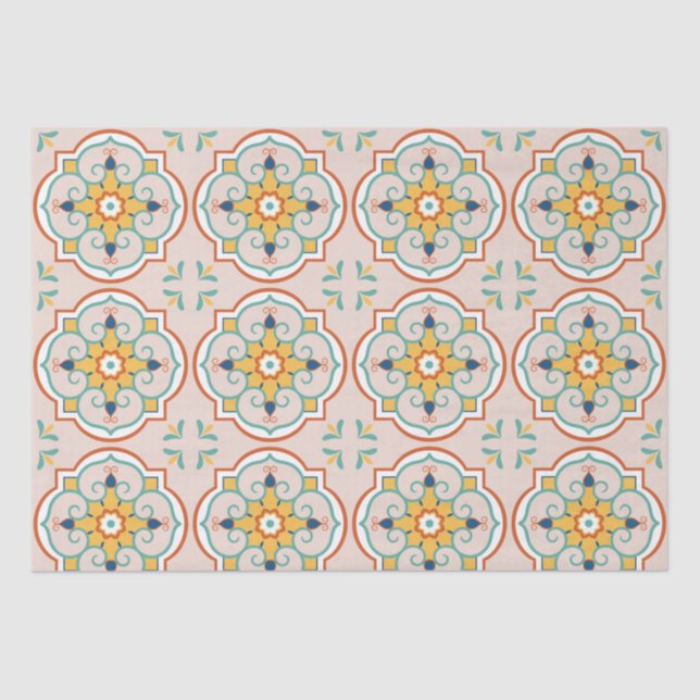 Moroccan Tile Pattern  Tissue Paper (Front)