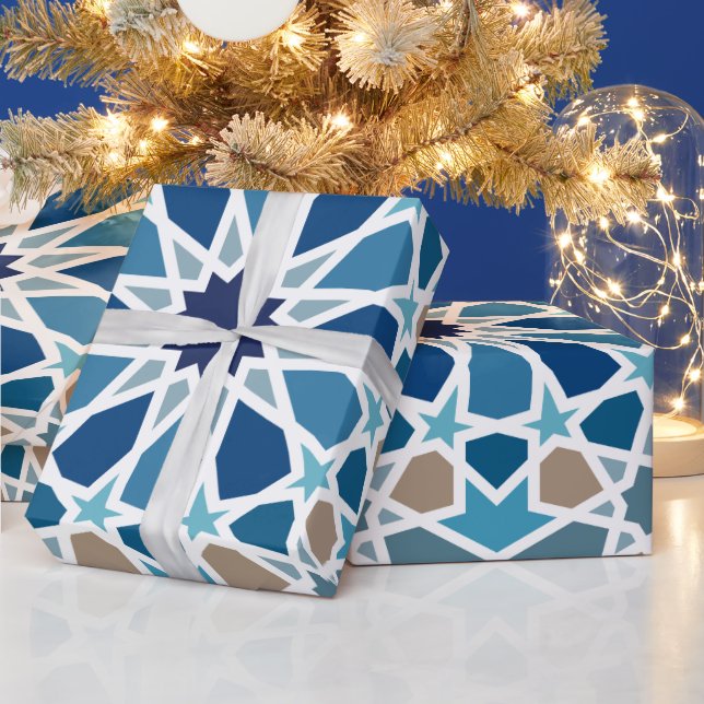 Moroccan Tile Pattern Wrapping Paper (Holidays)