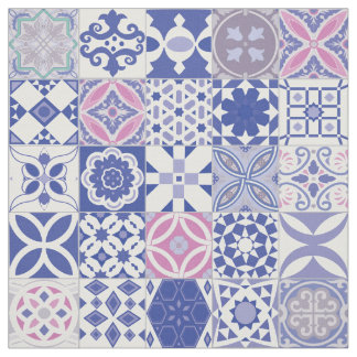 Moroccan tile - purple and pink fabric
