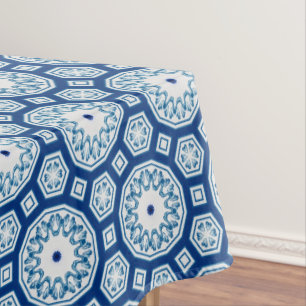 Moroccan tiles,blue tile,All-Over Print Tablecloth