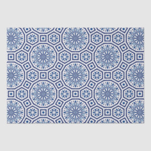 Moroccan tiles,blue tile,All-Over Print Tissue Paper