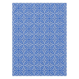 Moroccan tiles - cobalt blue and white tablecloth