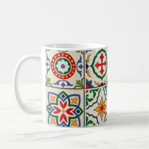 Moroccan Tiles: Colourful Seamless Pattern. Coffee Mug