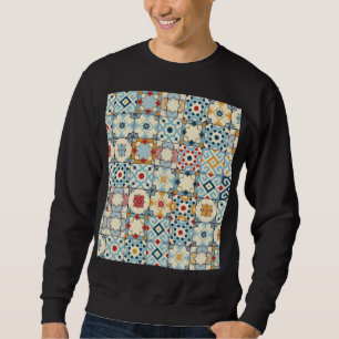 Moroccan tiles, colourful seamless pattern. sweatshirt