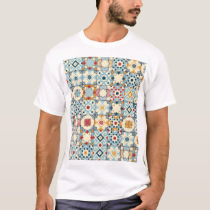 Moroccan tiles, colourful seamless pattern. T-Shirt