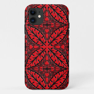Moroccan tiles - dark red and black Case-Mate iPhone case