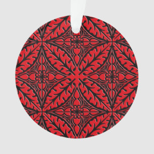 Moroccan tiles - dark red and black ornament