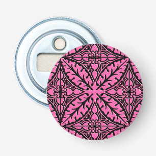 Moroccan tiles - fuchsia pink and black bottle opener