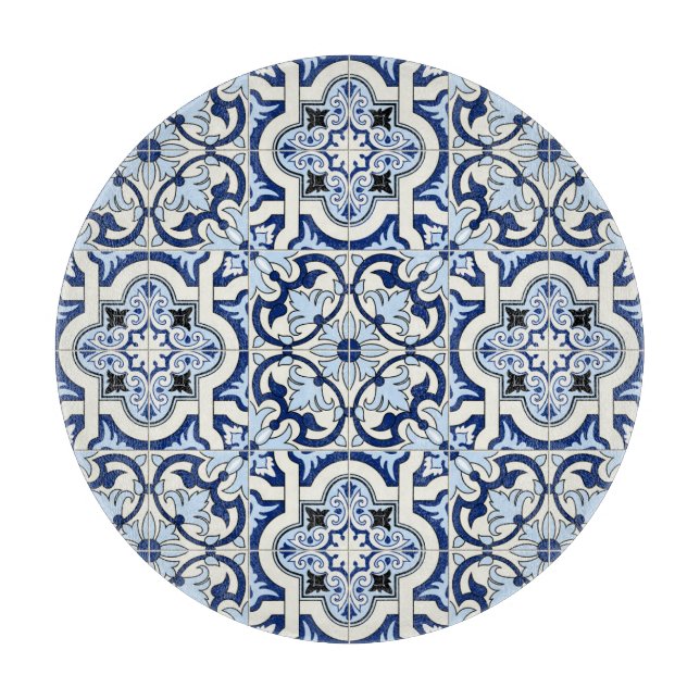 Moroccan Tiles: Gorgeous Blue Patterns. Cutting Board (Front)