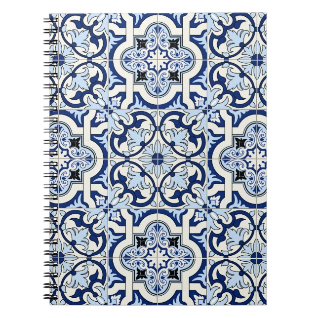 Moroccan Tiles: Gorgeous Blue Patterns. Notebook (Front)